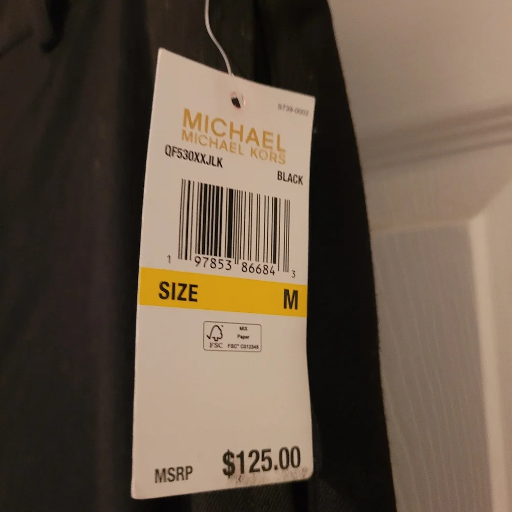 Michael Kors Black Wide-Leg Trousers Size Medium